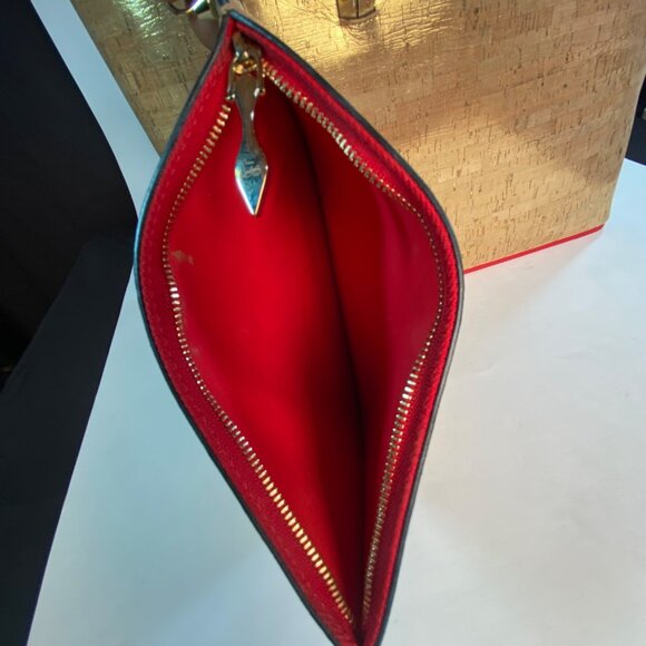 Christian Louboutin Cabata Liege Pepite Metallic Cork Tote and Wallet Pouch - Picture 5 of 10